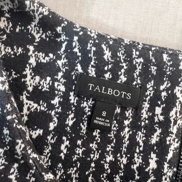 Talbots long bell sleeve warm plaid sweater like sheath dress size 8 - Picture 7 of 10